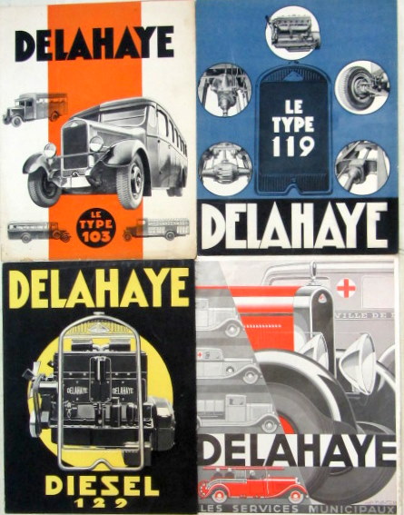 Couverture de DELAHAYE CAMIONS POMPIERS MUNICIPAUX AMBULANCES DESSIN DE A.KOW CATALOGUES AU CHOIX
