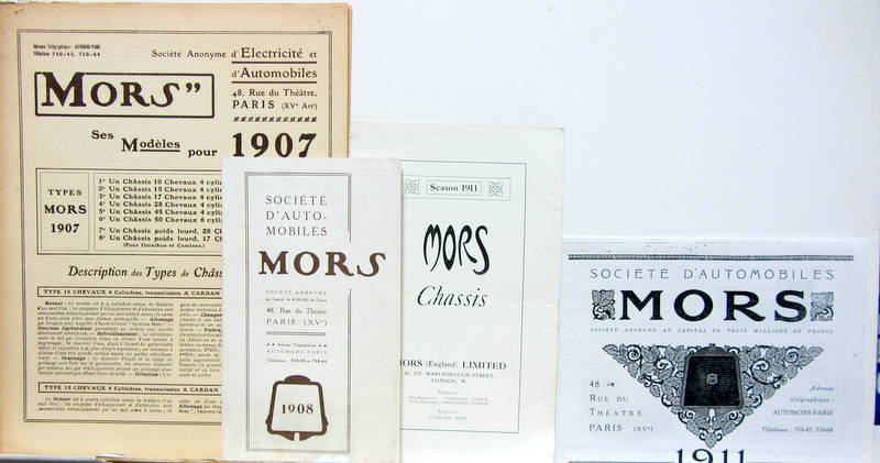 Couverture de MORS CATALOGUE 1907 - CATALOGUE 1908 - 1911-1911