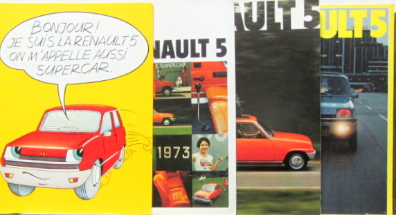 Couverture de 1972 A 1975 RENAULT 5 CATALOGUE