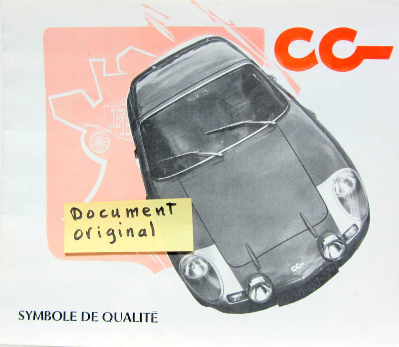 Couverture de CG CHAPPE ET GESSELIN CABRIOLET AVEC HARD TOP CATALOGUE
