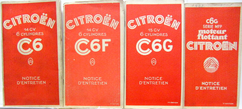 Couverture de CITROEN C6G C6G MPF LIVRET D'ENTRETIEN AU CHOIX
