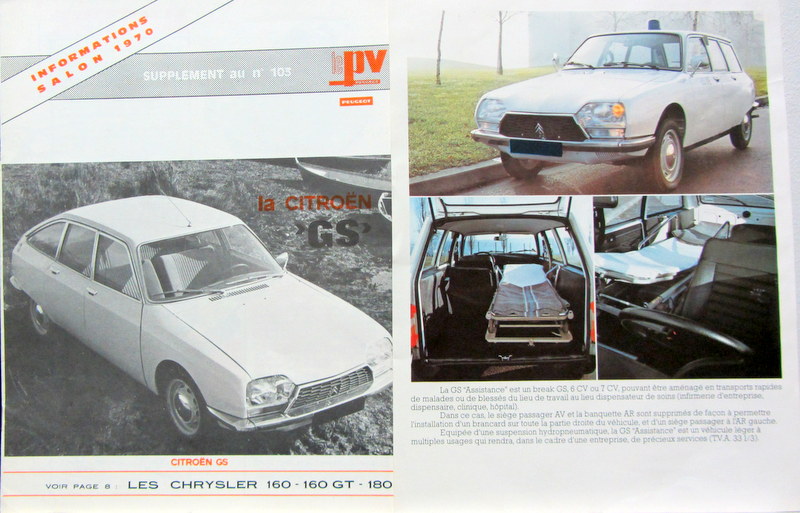 Couverture de CITROEN GS INFORMATION ET PROSPECTUS ASSISTANCE AU CHOIX