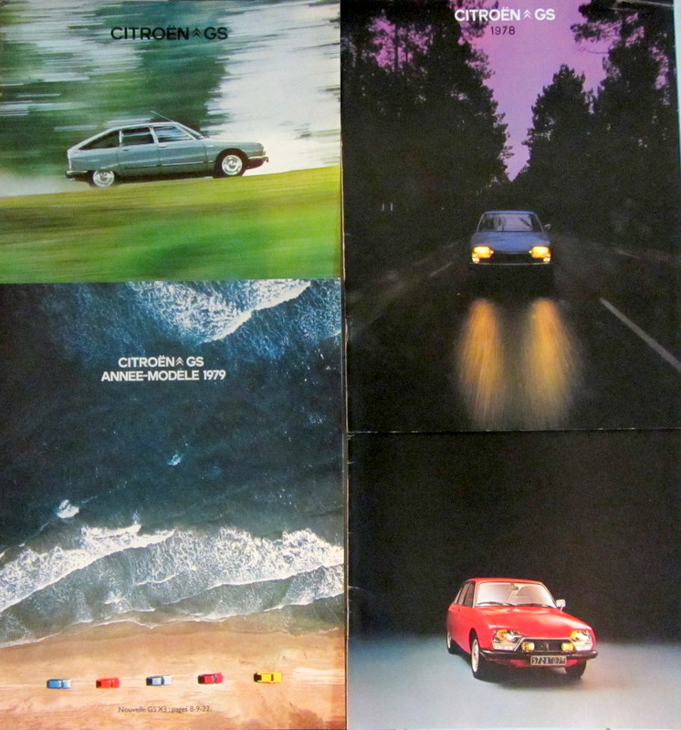 Couverture de 1976-79 CITROEN GS CATALOGUE AU CHOIX