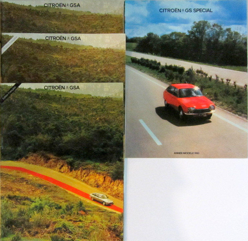 Couverture de 1979-80 CITROEN GS GSA CATALOGUE AU CHOIX