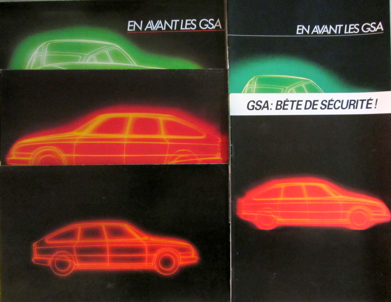 Couverture de 1983-85 CITROEN GSA CATALOGUE AU CHOIX