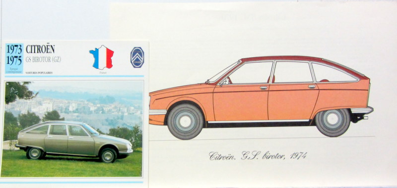 Couverture de CITROEN GS BIROTOR FICHE ET DESSIN AU CHOIX