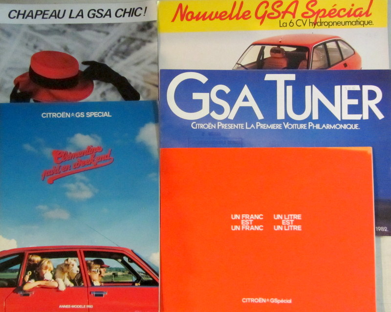 Couverture de CITROEN GS GSA CHIC SPECIAL CLEMENTINE TUNNER CATALOGUE AU CHOIX