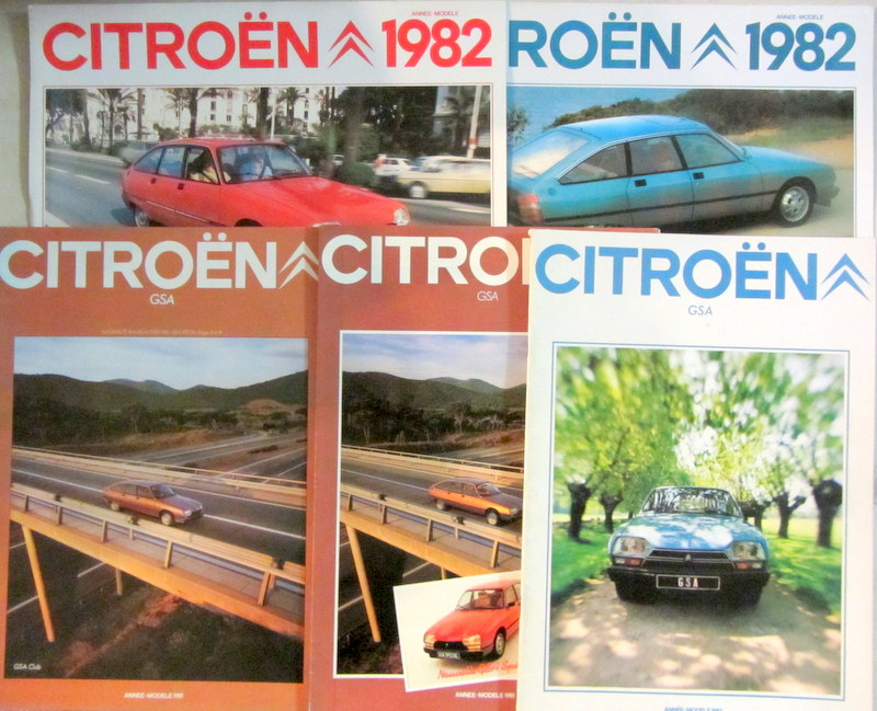 Couverture de 1980-82 CITROEN GSA CATALOGUE AU CHOIX