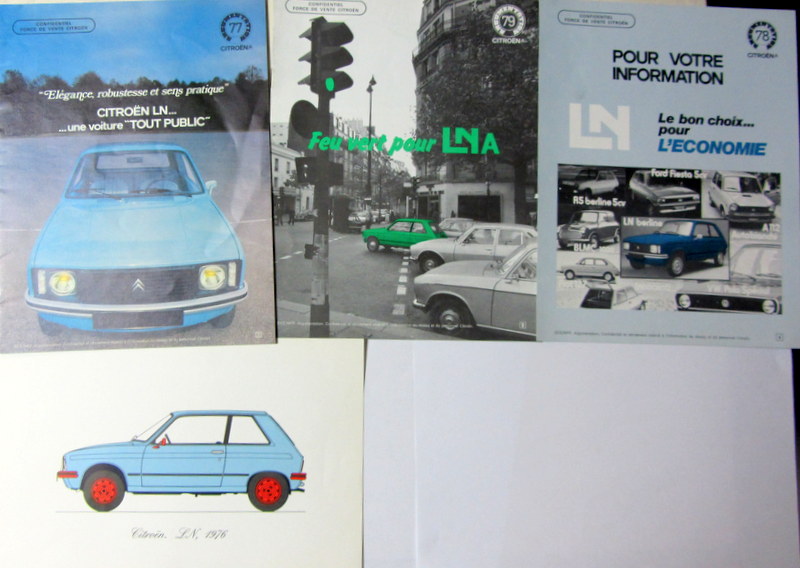 Couverture de CITROEN LN LNA ARGUMENTATION CONFIDENTIEL ET DESSIN DE LN