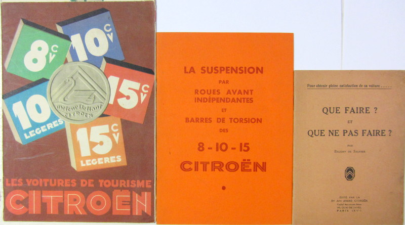Couverture de CITROEN ROSALIE CATALOGUE 1933 - LA SUSPENSION - QUE FAIRE ET NE PAS FAIRE 1933