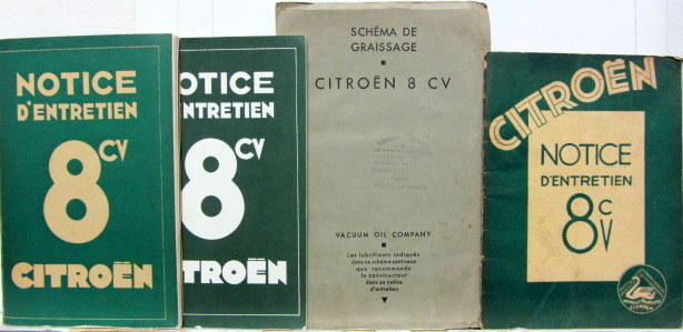 Couverture de CITROEN ROSALIE 8 CV  LIVRET D'ENTRETIEN AU CHOIX
