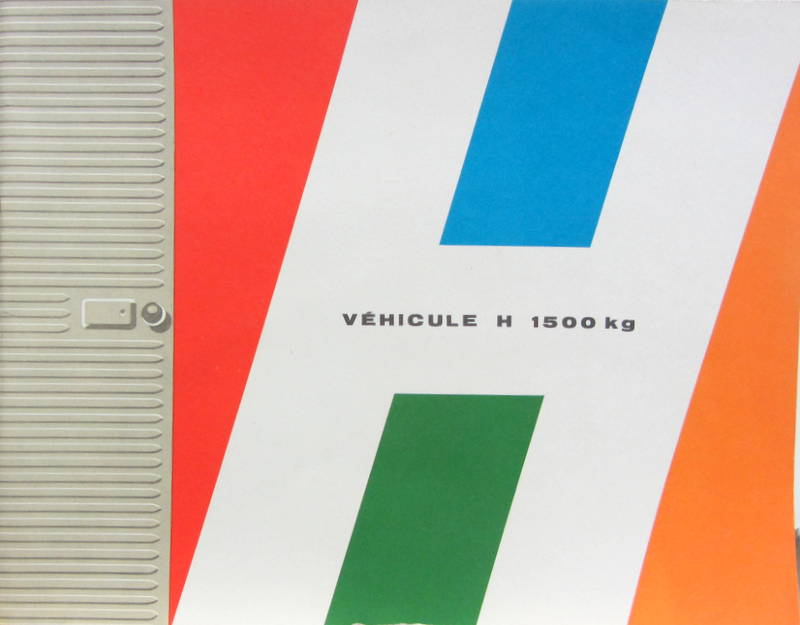 Couverture de CITROEN TYPE H 1500 KG CATALOGUE HZ ET HY AVEC UN DECOUPAGE