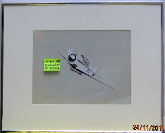 Couverture de CURTISS SB2 ACQUARELLE GOUACHEE ORIGINALE DE PIERRE DE COURLIS DANS LES ANNEES 40 ENCADREE DANS UN CADRE FINITION ALU