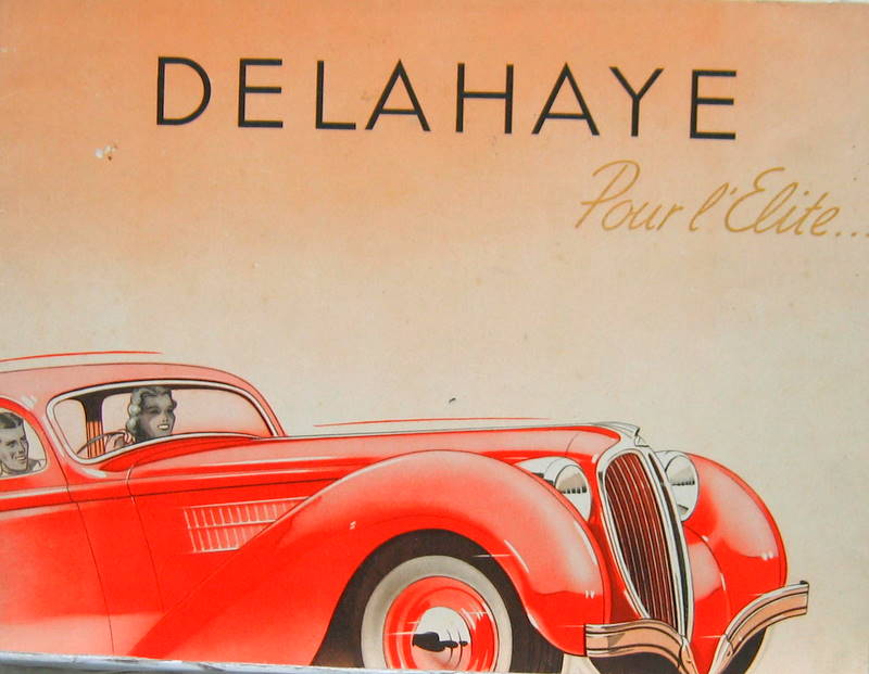 Couverture de 1938 DELAHAYE POUR L'ELITE CATALOGUE