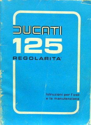 Couverture de 1975-7 DUCATI 125 REGOLARITA LIVRET D'ENTRETIEN EN ITALIEN