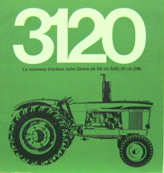 Couverture de JOHN DEERE 3120 DEPLIANT