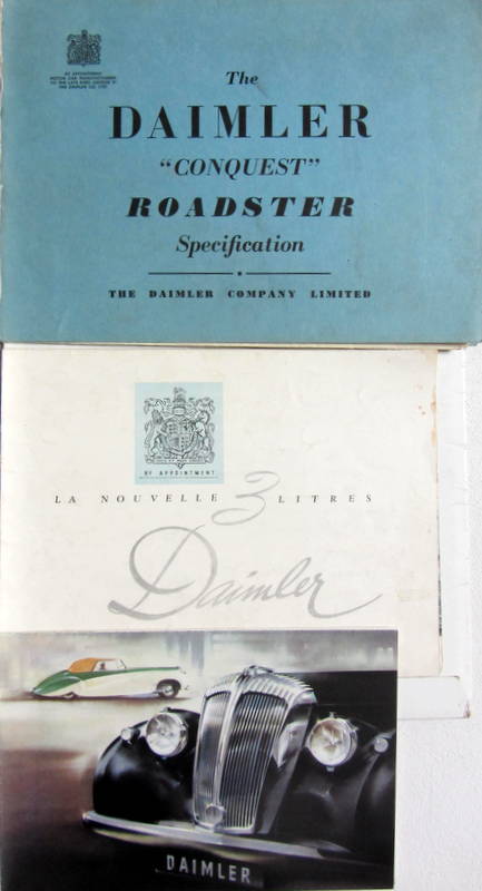 Couverture de DAIMLER CONQUEST ROADSTER 3 LITRES GAMME