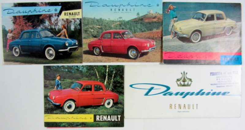 Couverture de 1957 A 1960 RENAULT DAUPHINE PETITS CATALOGUES