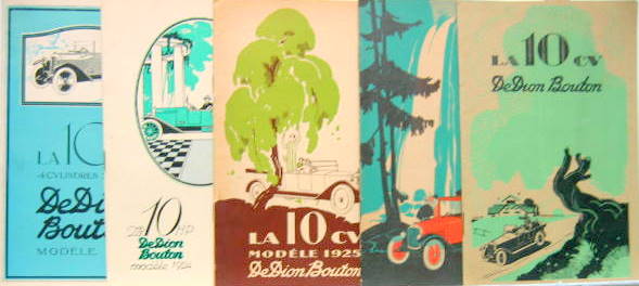 Couverture de 1923-24-25-26-27 DE DION BOUTON 10 CV DESCRIPTIF AU CHOIX