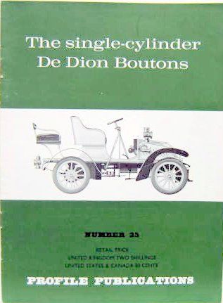 Couverture de DE DION BOUTON THE SINGLE CYLINDER