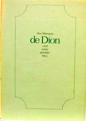 Couverture de DER MARQUIS DE DION BOUTON
UND SEINE GENIALE IDEE