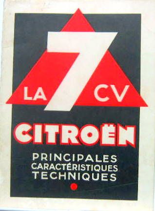 Couverture de 1934 TRACTION 7 DESCRIPTIF
PRINCIPALES CARACTERISTIQUES TECHNIQUES