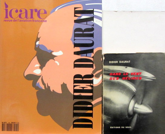 Couverture de DIDIER DAURAT DANS LE VENT DES HELICES ET LA REVUE ICARE  AU CHOIX