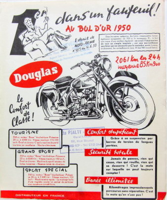 Couverture de 1950 DOUGLAS 350 CM3 PROSPECTUS