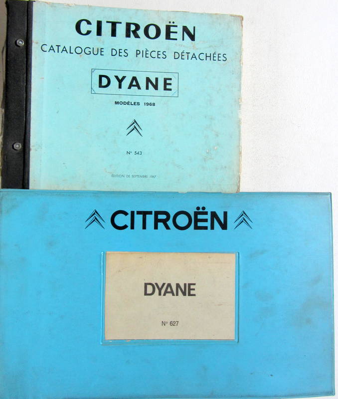Couverture de 1968-1972 CITROEN DYANE CATALOGUE DE PIECES DETACHEES