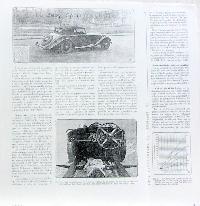 Couverture de TALBOT BABY SPORT ESSAI D'EPOQUE EN COPIE