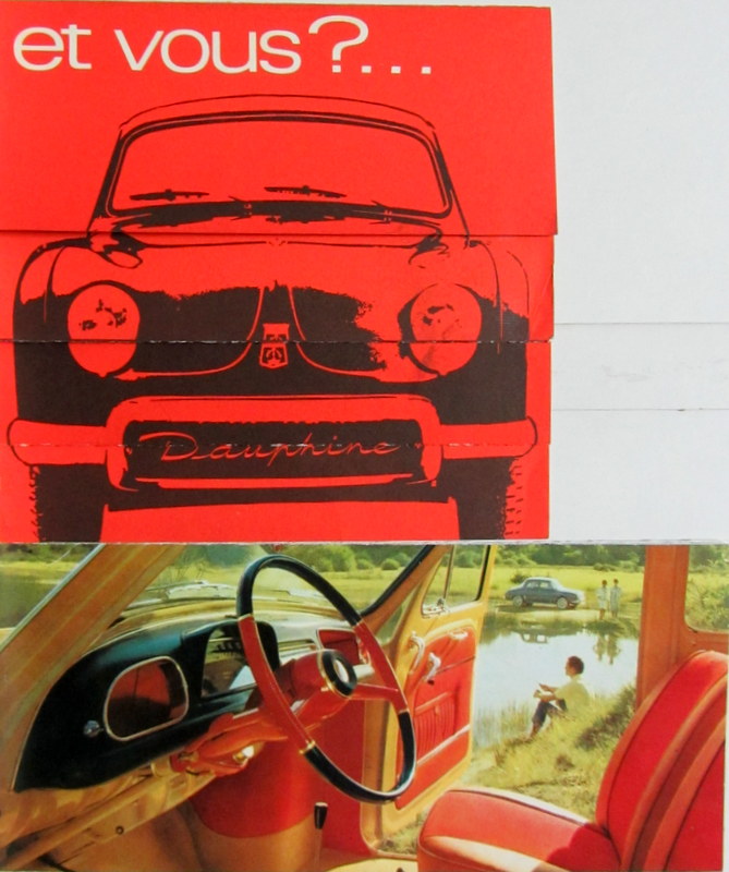 Couverture de 1961 RENAULT DAUPHINE ONDINE DEPLIANT