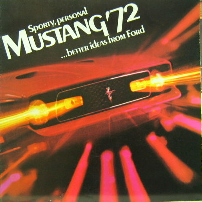 Couverture de 1972 FORD MUSTANG CATALOGUE EN ANGLAIS