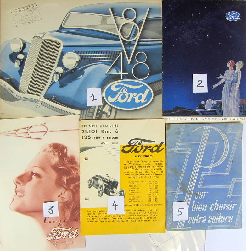 Couverture de FORD A ET V8  + 4 CYLINDRES A MONTLHERY CATALOGUE