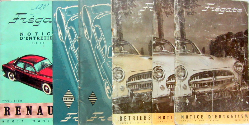 Couverture de 1952-1960 FREGATE LIVRET D'ENTRETIEN