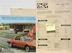 Couverture de FIAT X 1/9 SERIE SPECIALE PROSPECTUS _ 1974 FICHE AUTO VOLT SCHEMAS