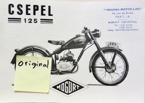Couverture de MOTOS CESPEL 125 MOGURT HONGRIE PROSPECTUS