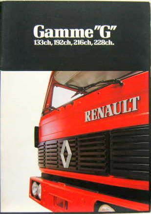 Couverture de 1981 RENAULT CAMION LA GAMME G