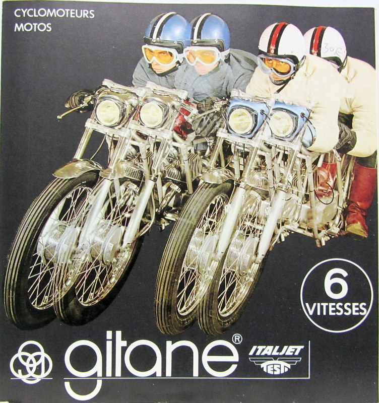 Couverture de 1972 GITANE ITALJET CYCLO ET MOTO AVEC LA GITANE TESTI DEPLIANT