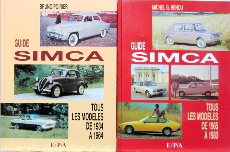 Couverture de 1934-1964 et de 1965-1980 GUIDE SIMCA TOUS LES MODELES
DE 1965 A 1980