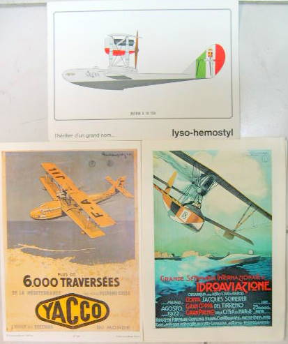 Couverture de 3 PLANCHES YACCO IDROAVIAZIONE 1922 SAVOIA S16 TER AU CHOIX