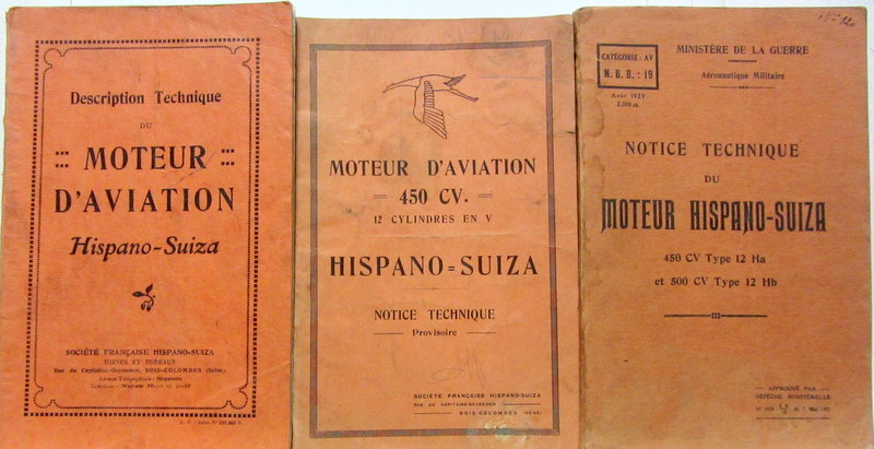 Couverture de HISPANO SUIZA 1925 140-180 CV 200-220 CV 275-300 CV MITRAILLEUSE - 450 CV NOTICE PROVISOIRE 1924 - 1927 450 CV 12HA 500 CV 12HB