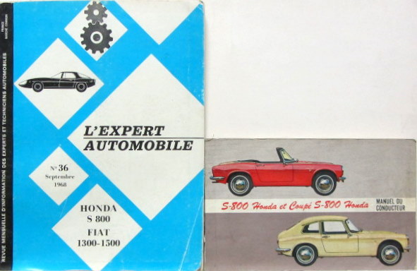 Couverture de HONDA S800 REVUE TECHNIQUE ET LIVRET D'ENTRETIEN AU CHOIX