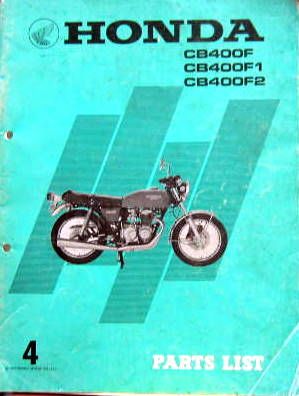 Couverture de 1974-10-30 HONDA CB 400 F-F1-F2 
CATALOGUE DE PIECES