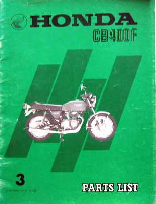 Couverture de 1974-10-30 HONDA CB 400 F 
CATALOGUE DE PIECES