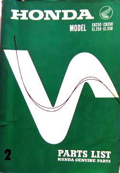 Couverture de 1968 HONDA CB CL 250 - CB CL 350
CATALOGUE DE PIECES