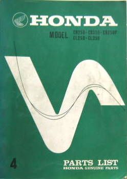 Couverture de 1970 HONDA CB CL 250 - CB CL 350+P
CATALOGUE DE PIECES