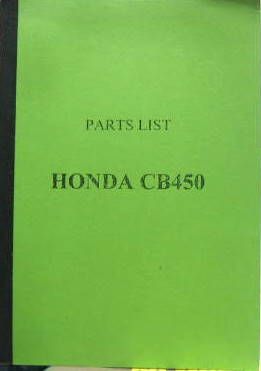 Couverture de 1972 HONDA CB 450 K 3-4-5  CL 450 K 3-4-5 CATALOGUE DE PIECES