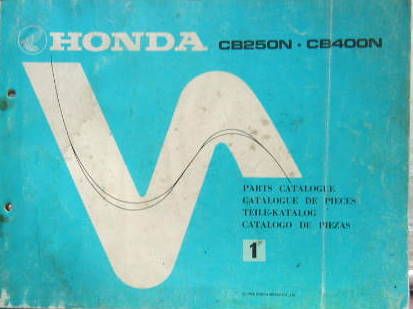 Couverture de 1978 HONDA CB 400 N - CB 250 N 
CATALOGUE DE PIECES