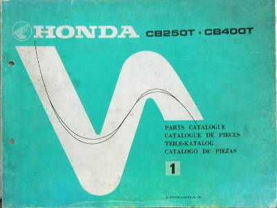Couverture de 1977 HONDA CB 400 T - CB 250 T 
CATALOGUE DE PIECES