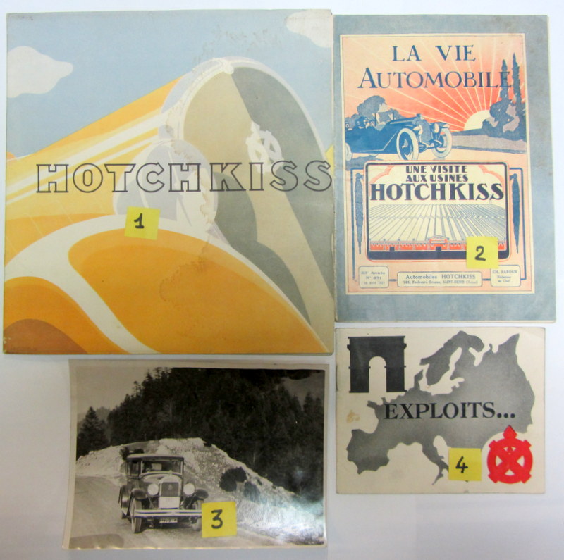 Couverture de HOTCHKISS CATALOGUE 1934- UNE VISITE AUX USINES - PHOTO - EXPLOITS